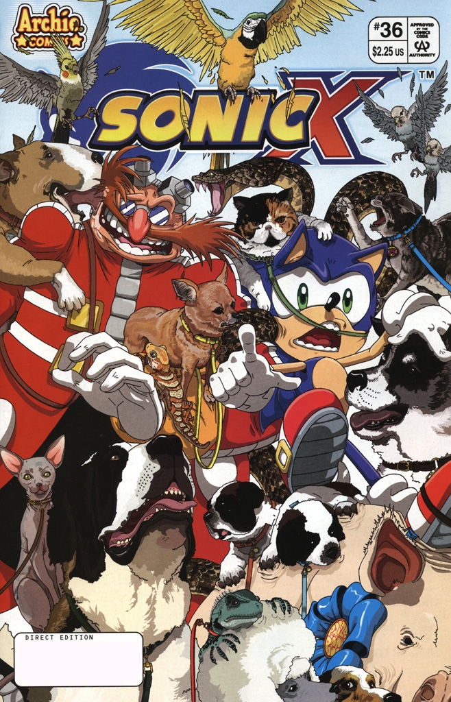 Sonic X - October 2008 Comic cover page